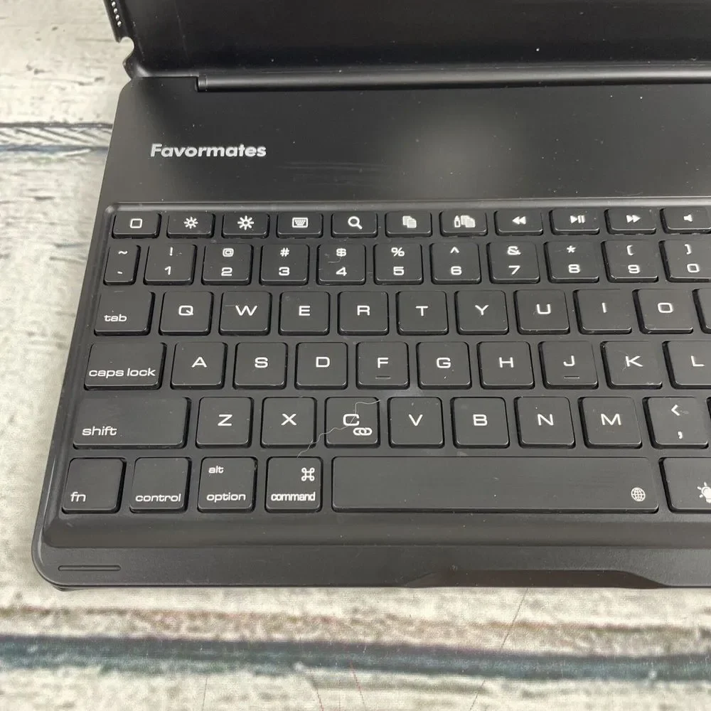 Favormates Lighted Keyboard For ipad‎ Black Flip Up 9.25 X 6.5 Inside. READ DESC